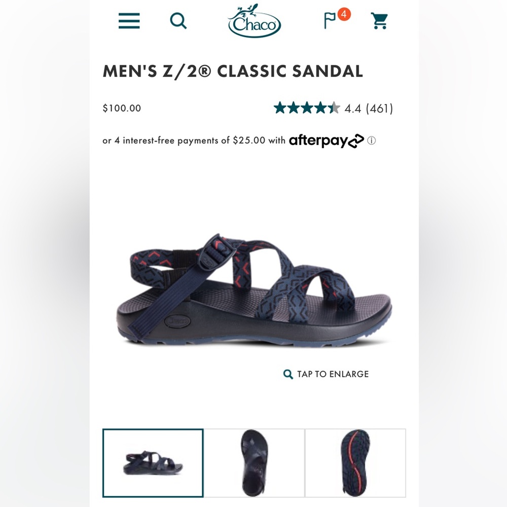 New with tags - Men’s US 10/EUR 43 Z2 Classic Chaco in Stepped Navy